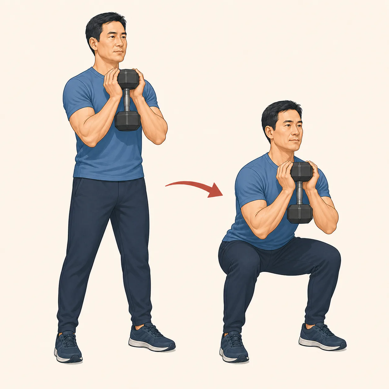 动作示意:深蹲