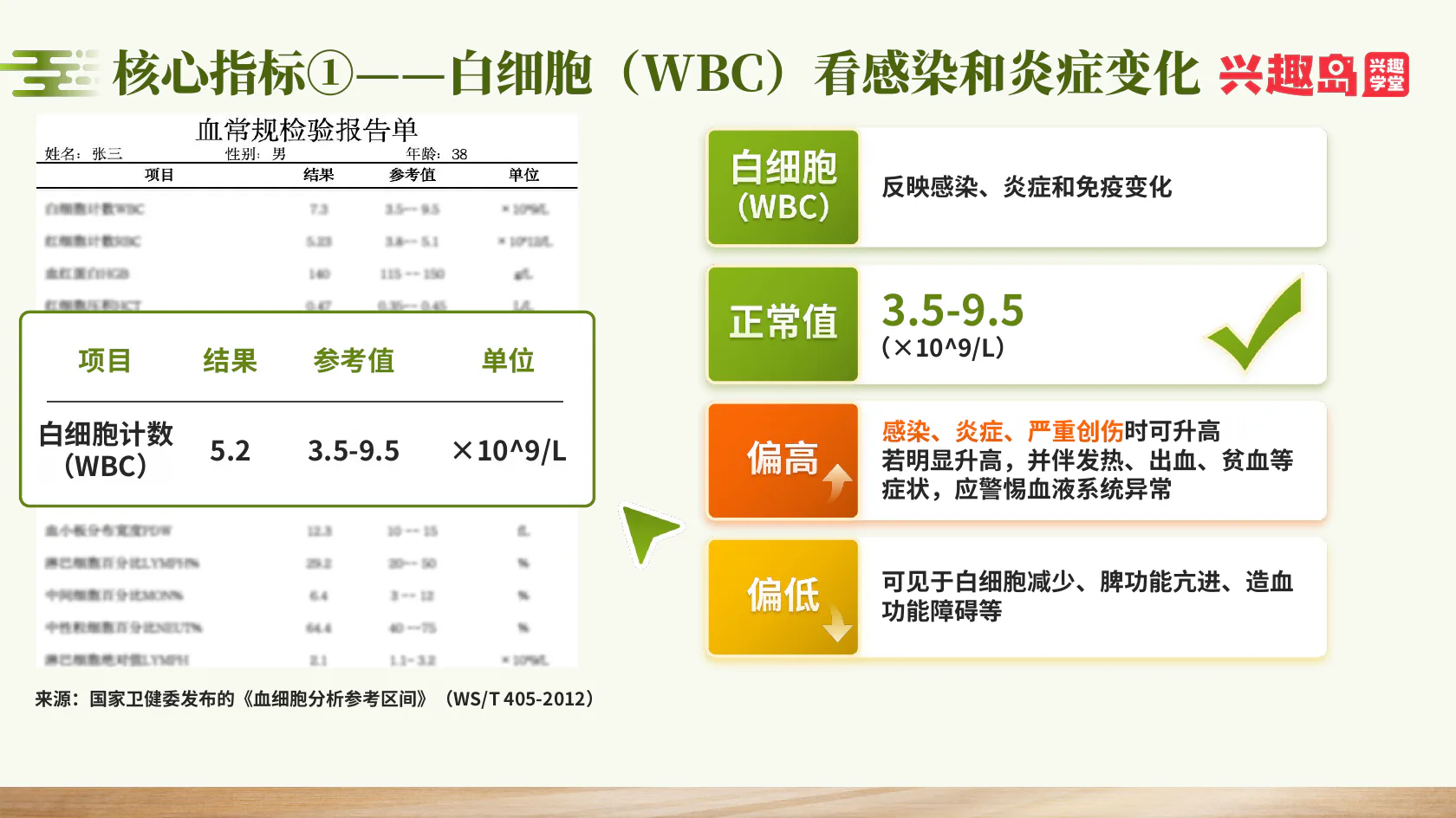 白细胞WBC：参考范围、感染与炎症变化