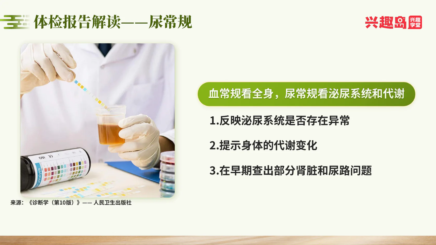 尿常规用途：泌尿系统、代谢和肾脏早期信号