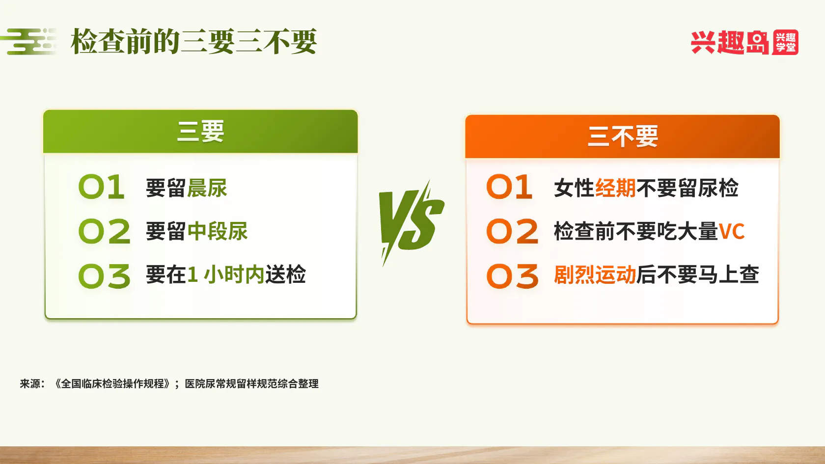 尿常规留样三要三不要