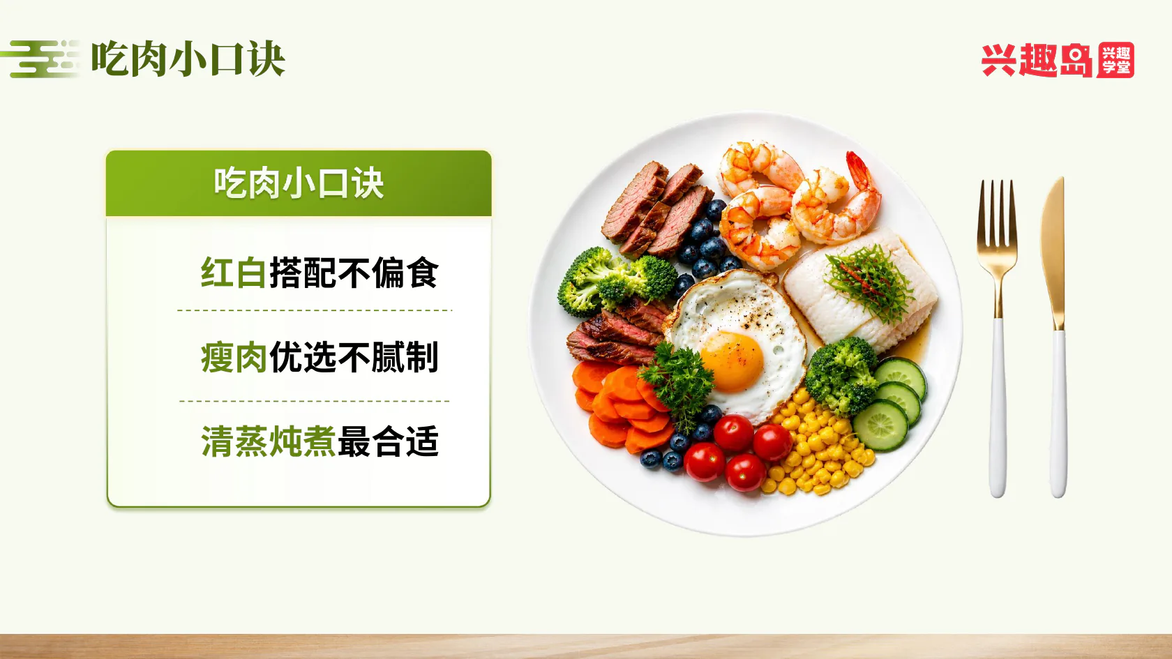 健康吃肉口诀