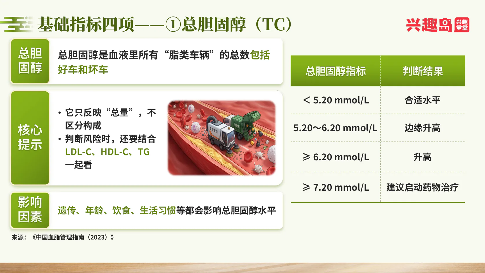 总胆固醇分档表