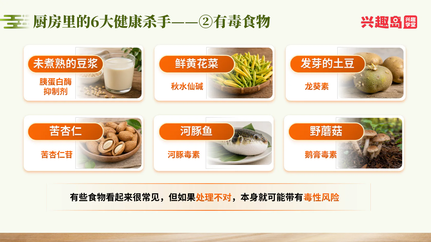 六类食物毒素及例子