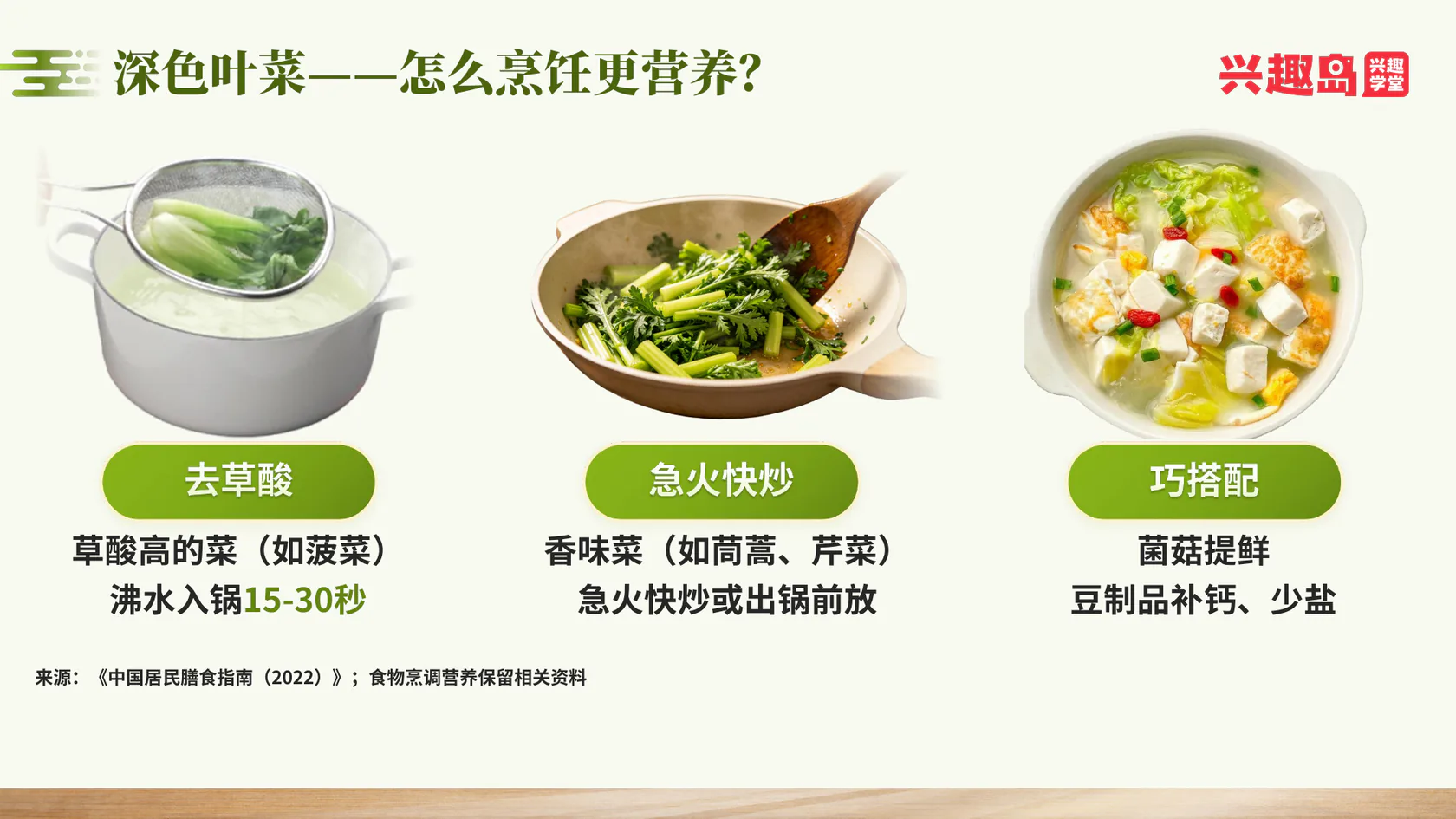 深色叶菜的烹调方法