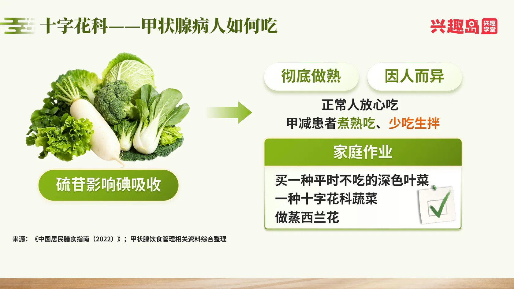 甲状腺病人食用十字花科的提醒