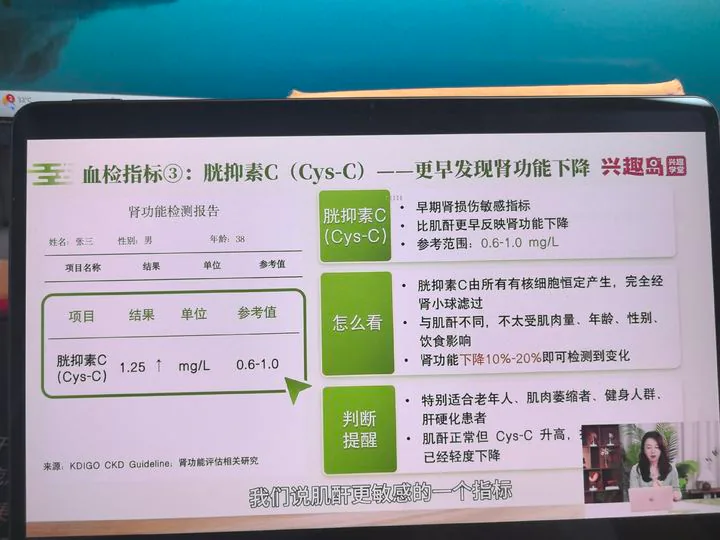 胱抑素C与早期功能变化