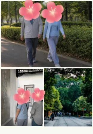 分享第9页：学员与家人散步及外出活动照片