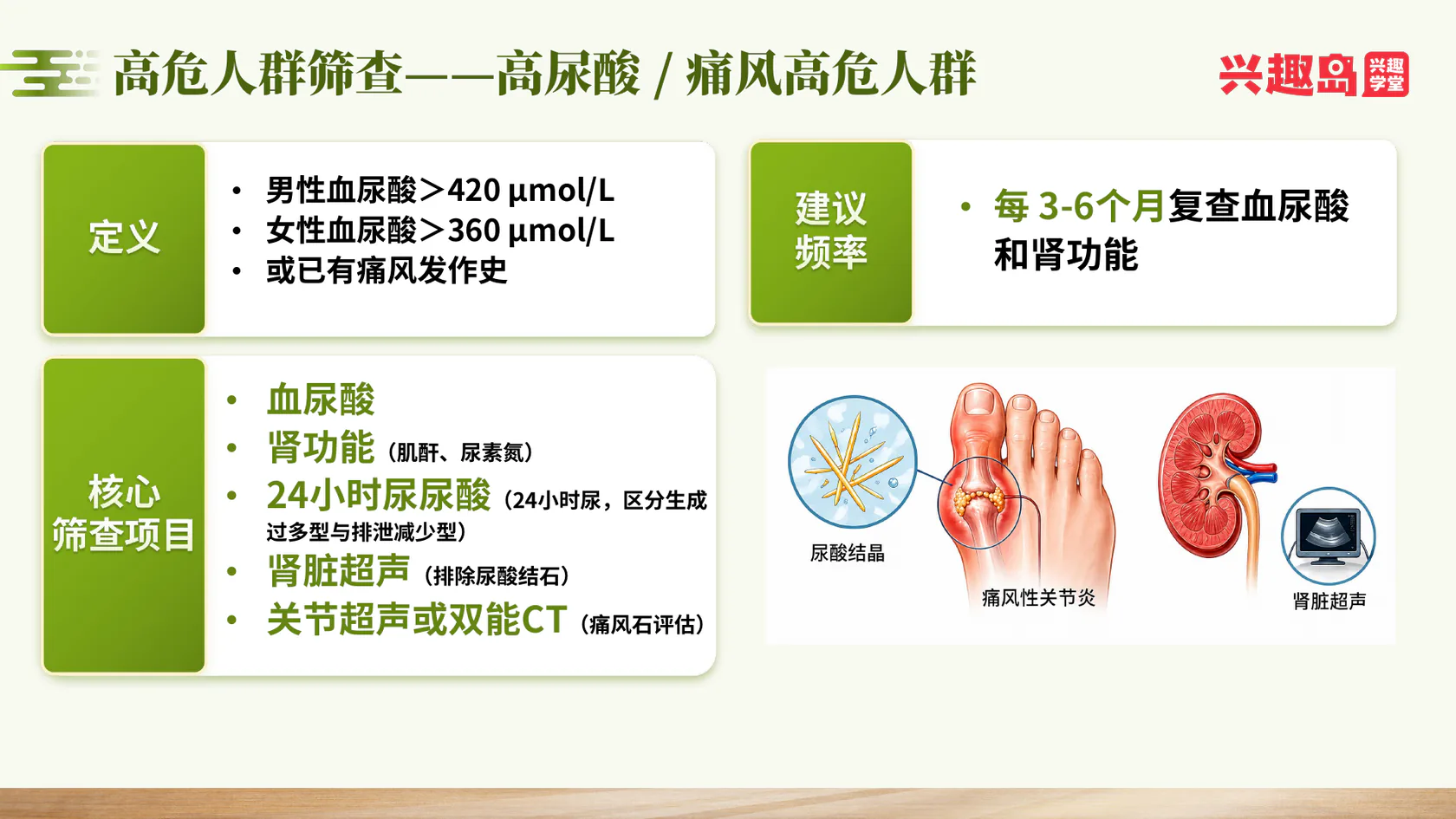 高尿酸和痛风高危人群体检建议