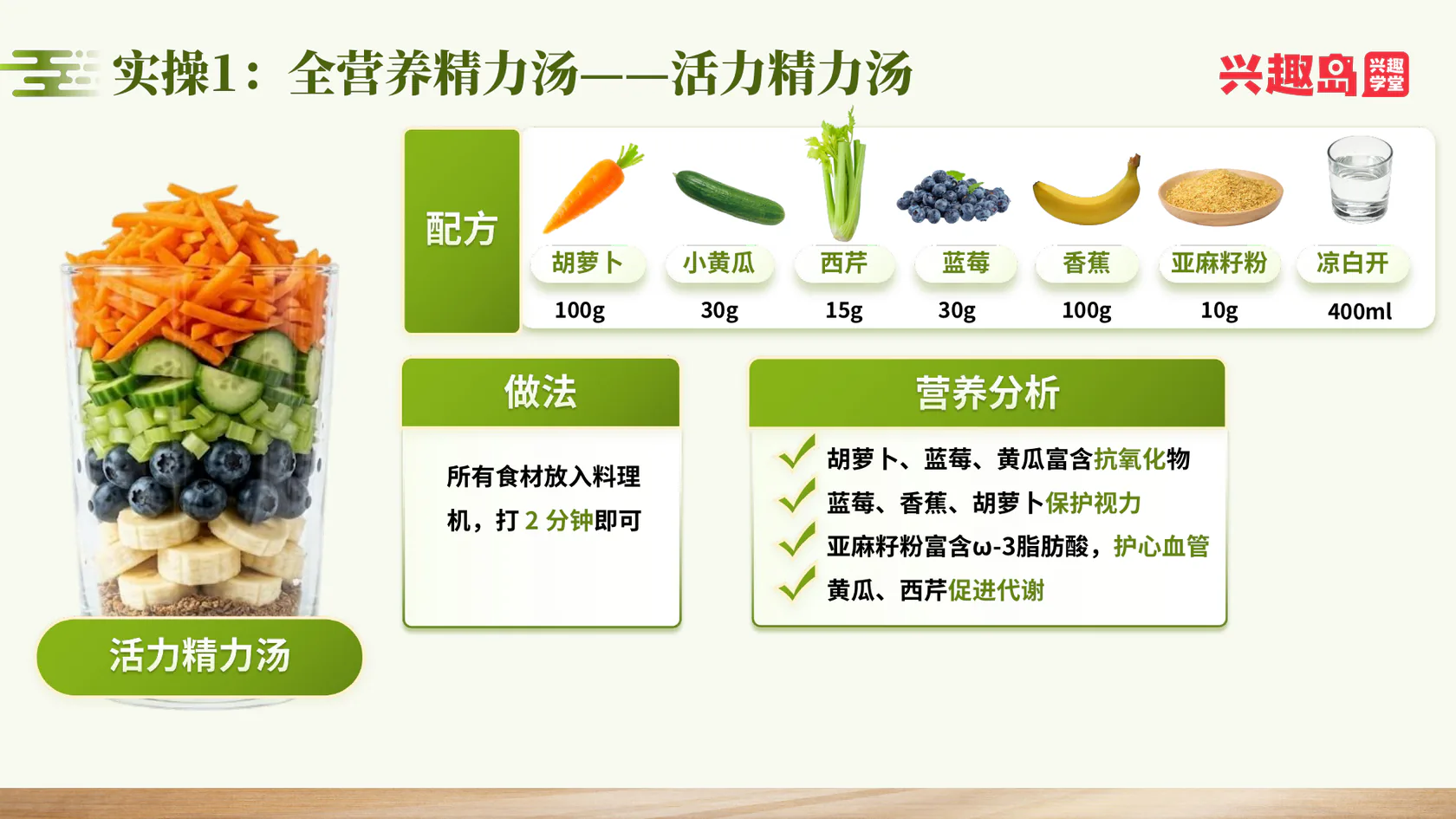 实操一：全营养活力精力汤