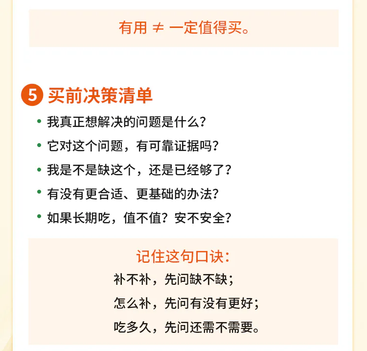 第24讲课程原图第6/8段：买前决策清单