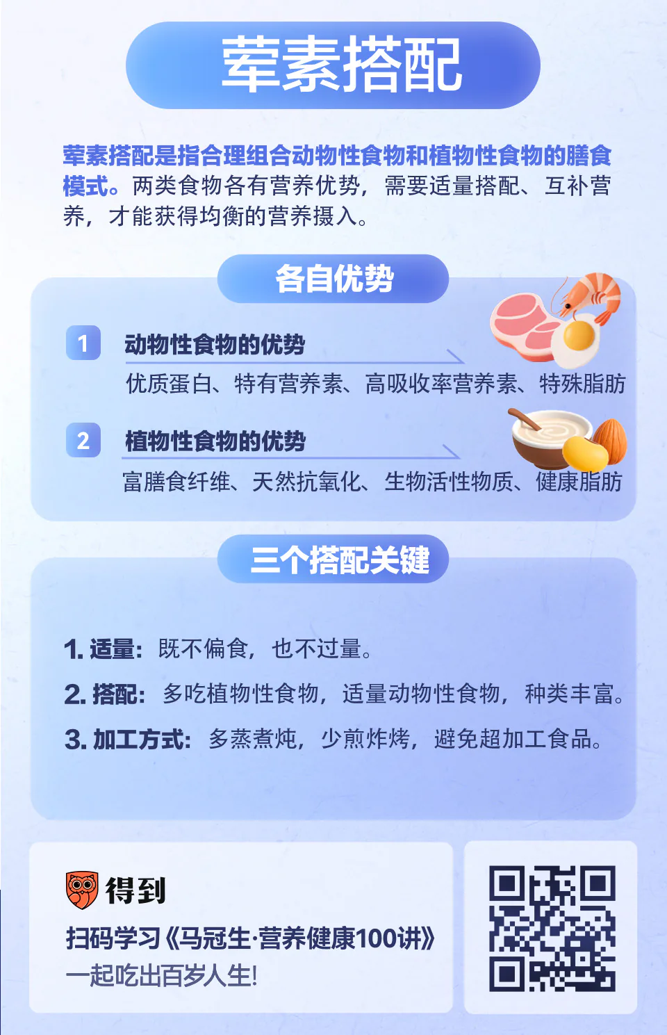食物:荤素怎么搭配更营养美味?知识卡片