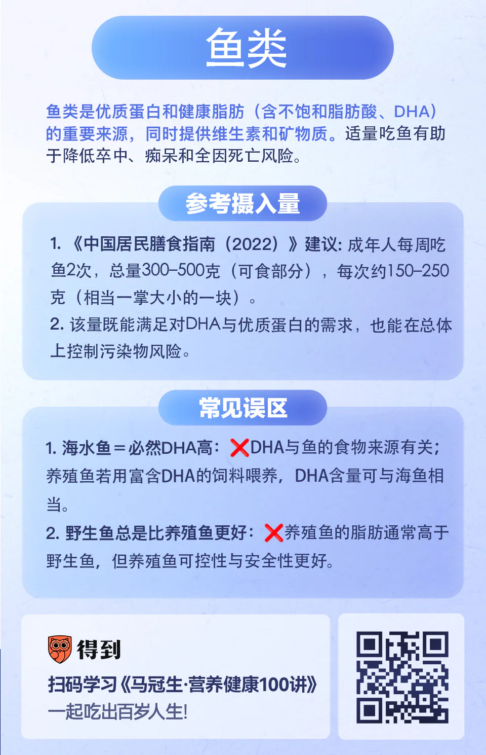 鱼类：怎么选更营养、更安全？知识卡片