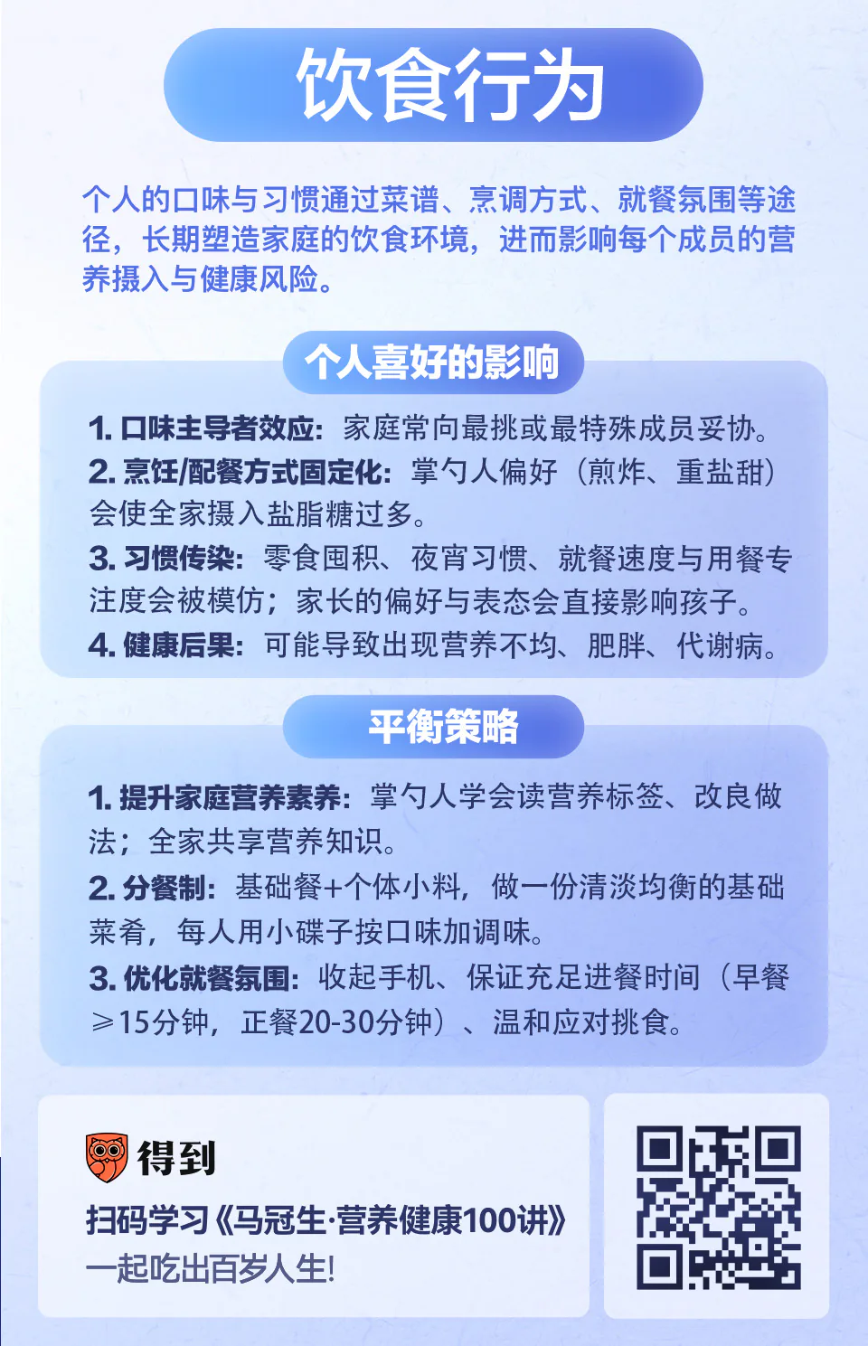饮食行为:个人喜好如何影响家庭健康?知识卡片