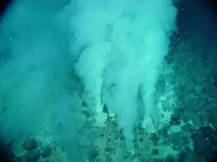 海底热泉白烟囱照片
