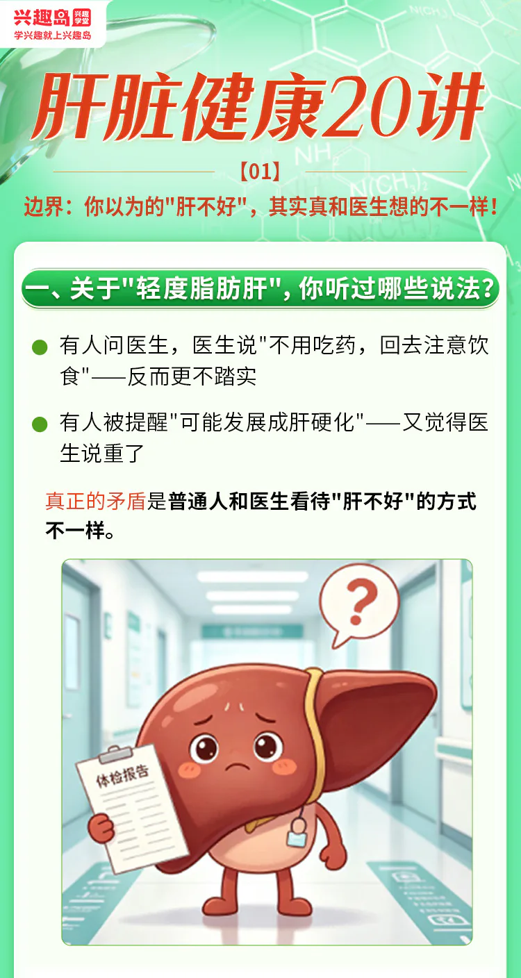 第01讲课程原图第1/5段：肝脏功能、形态与体检建议