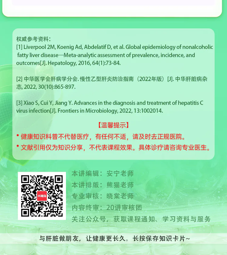 第05讲课程原图第10/10段:四类肝脏检查、适用人群与体检清单