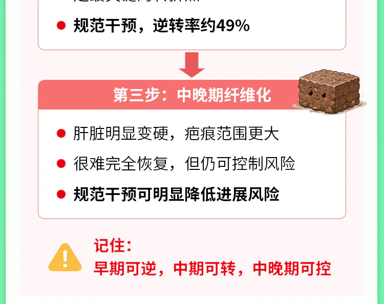第13讲课程原图第5/10段：中晚期纤维化与分期提醒