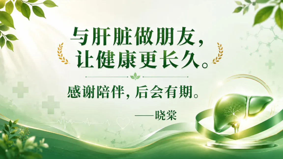 结营典礼课程原图第32/32页:与肝脏做朋友,让健康更长久;感谢陪伴,后会有期
