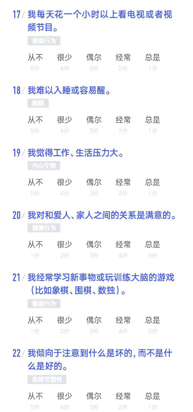 自测第17—22题