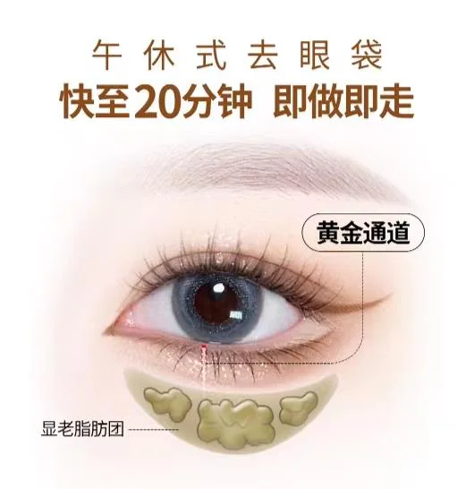 去眼袋营销版面修改后：简化配色与图形