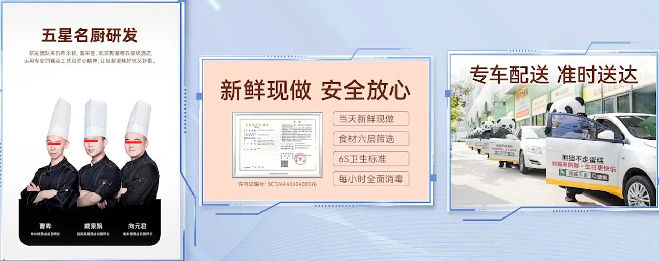 拆分后的厨师、生产环境、配送三个版块